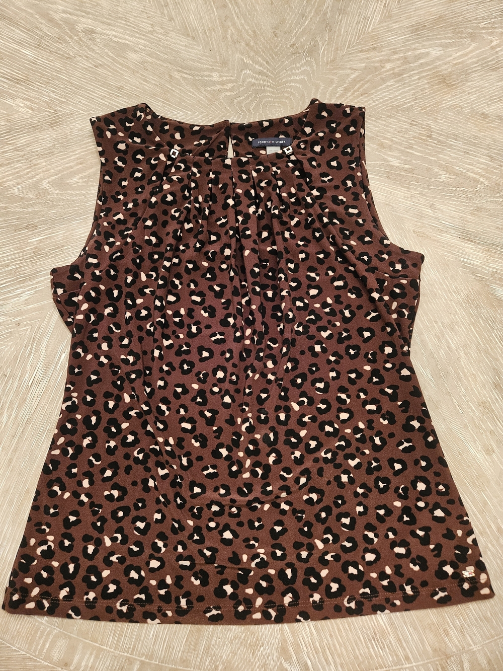 Tommy Hilfiger Brown Leopard Print Sleeveless Camisole